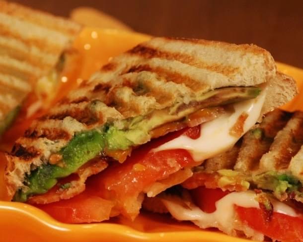 Turkey, Bacon and Avocado Panini