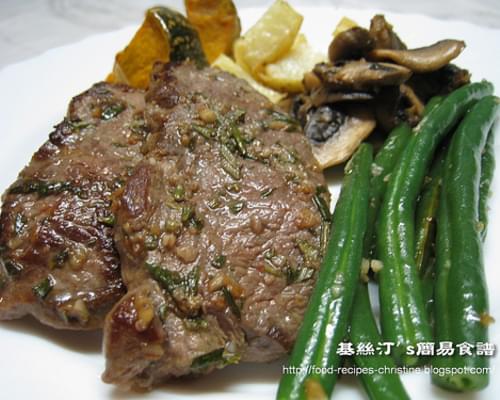 Pan-Fried Lamb Leg Steak with Rosemary