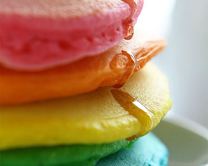 Perfect Rainbow Pancakes
