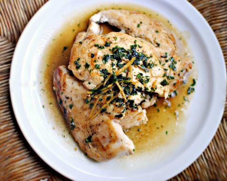 Seared Chicken Breast with Lemon Herb Pan Sauce