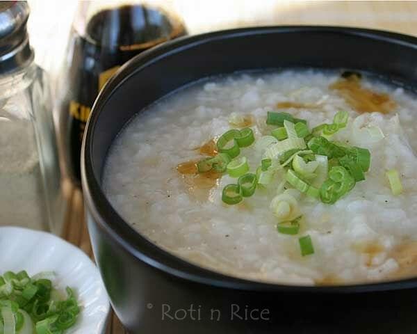 Chicken Rice Porridge or Congee