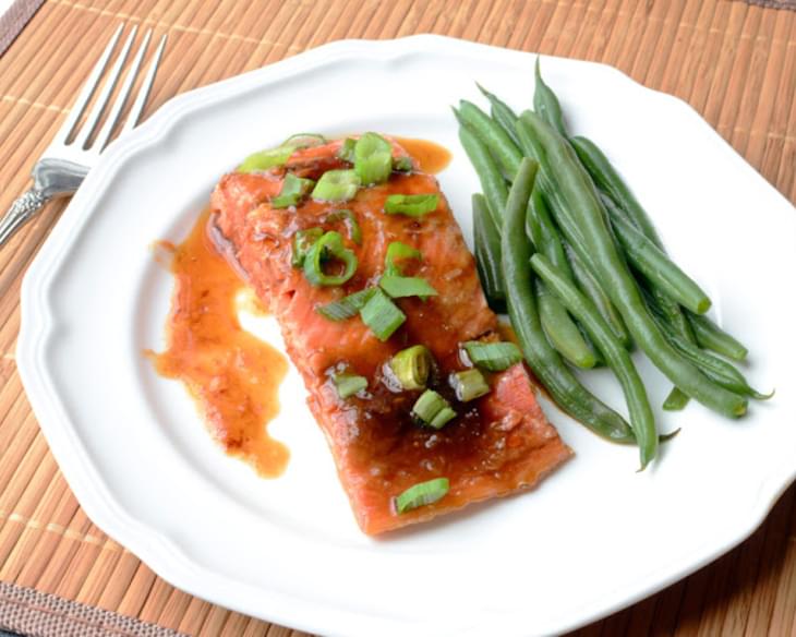 Oven Roasted Salmon with Ginger Soy Glaze