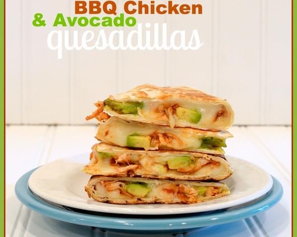 BBQ Chicken & Avocado Quesadillas