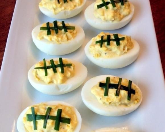 Football Deviled Eggs