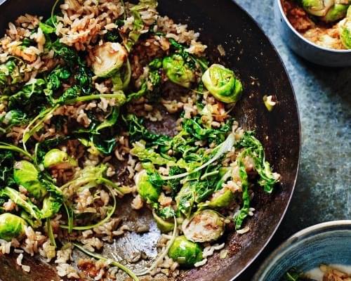 Korean Brown Rice & Brussels Sprouts