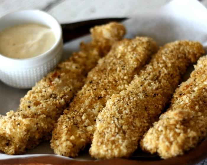 Oven Baked Chicken Strips {Freezer Friendly Meal}