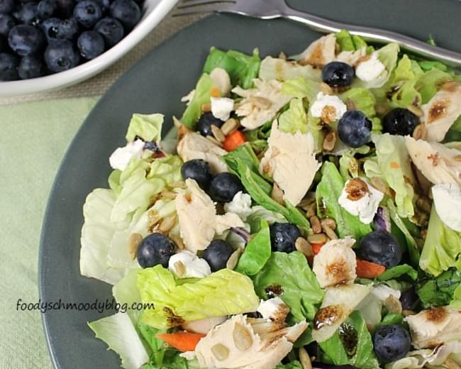 Grilled Chicken Salad w/ Blueberries and Goat Cheese