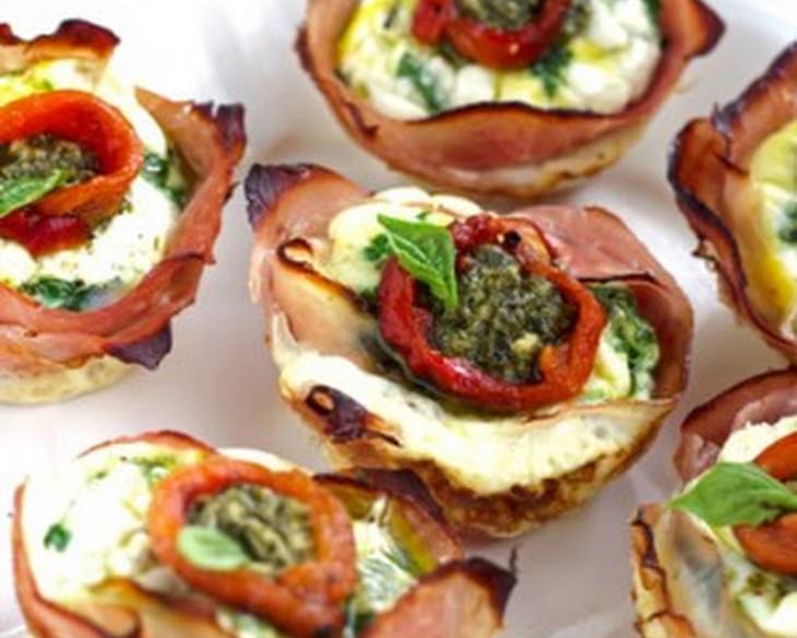 Mediterranean Ham And Egg Cups {Low Carb, Low Fat, High Protein, Low Calorie & GF}