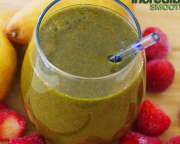 Strawberry Pear Green Smoothie Recipe With Beet Greens