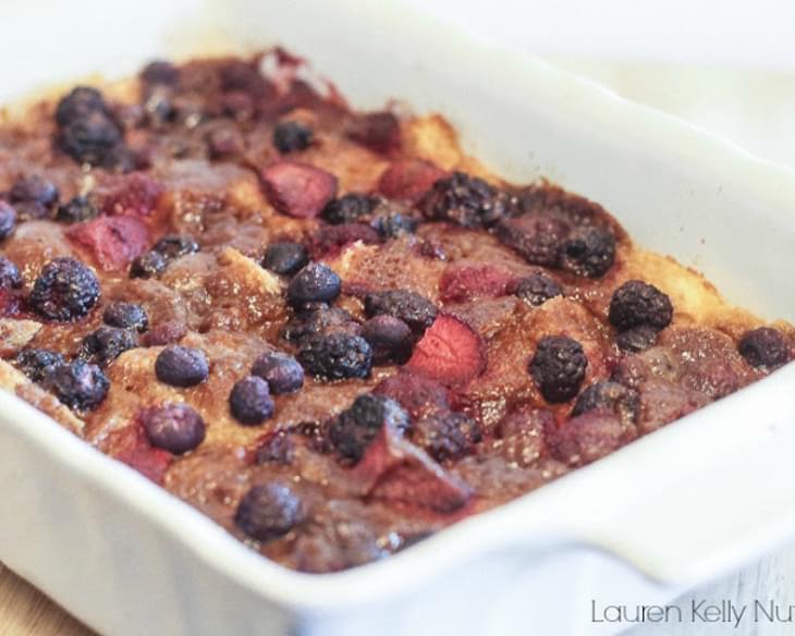 Overnight Mixed Berry French Toast Casserole