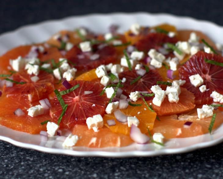 Mixed Citrus Salad with Feta, Onion and Mint