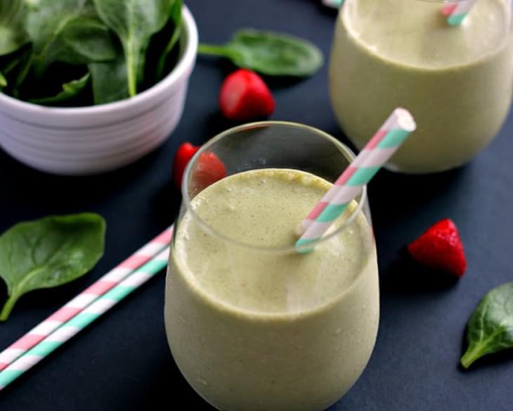 Strawberry Peanut Butter Green Smoothie