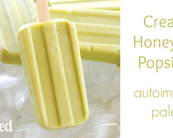 Creamy Honeydew Popsicles with Lime