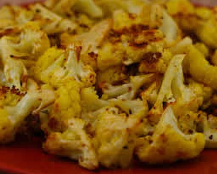 Roasted Curried Cauliflower with Lemon and Cumin