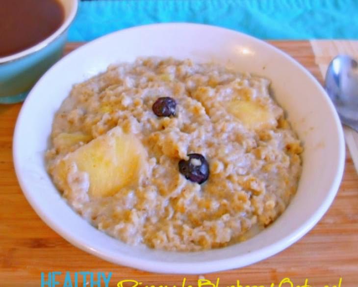 Healthy Pineapple Blueberry Oatmeal