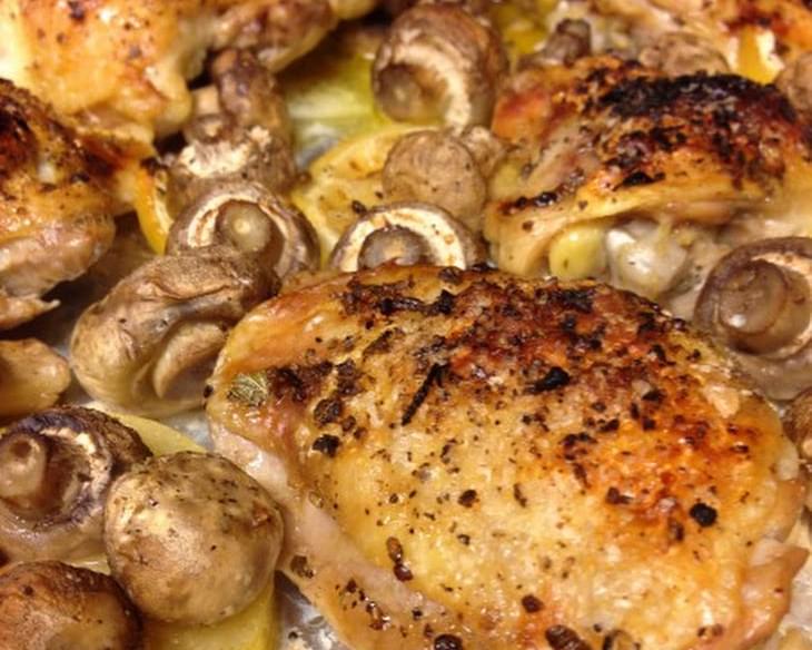 Hot Oven Roasted Chicken Thighs