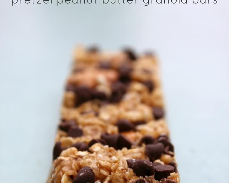 Chewy Pretzel Peanut Butter Granola Bars