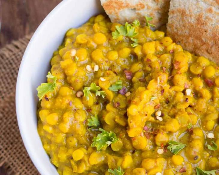 Easy Chana Dal with Coconut Quinoa Flatbreads