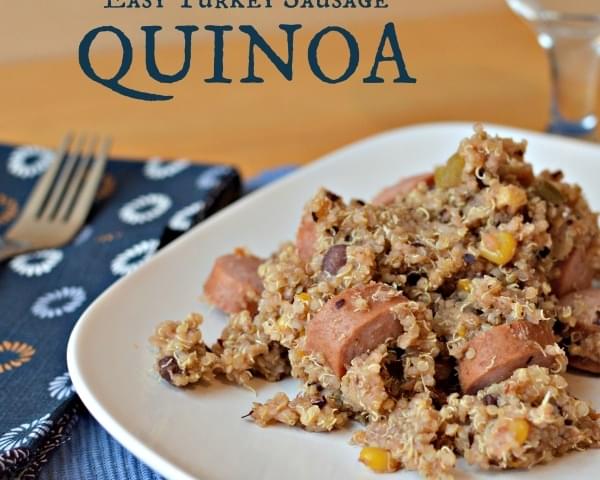 Easy Turkey Sausage Quinoa in a Rice Cooker