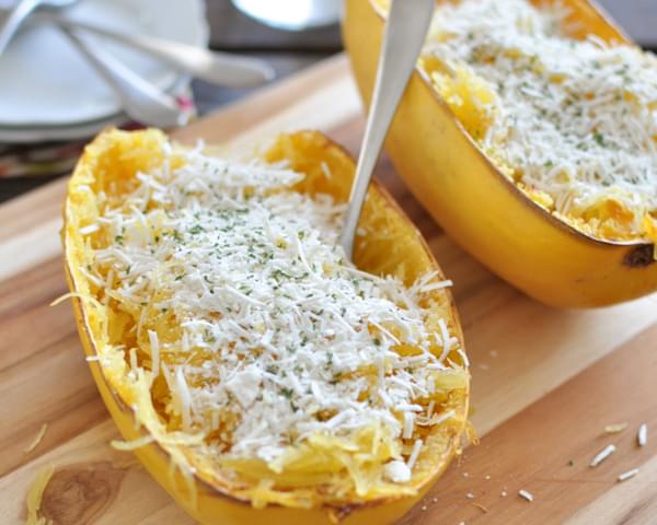 Mizithra and Browned Butter Spaghetti Squash