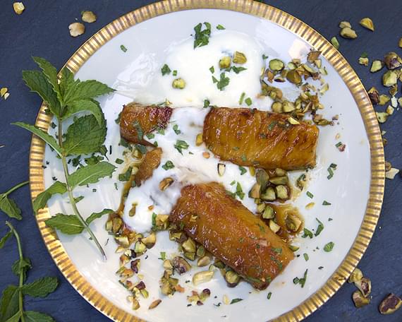 HONEY ROASTED PINEAPPLE with PISTACHIOS