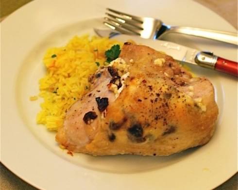 Baked Cranberry Goat Cheese Stuffed Chicken