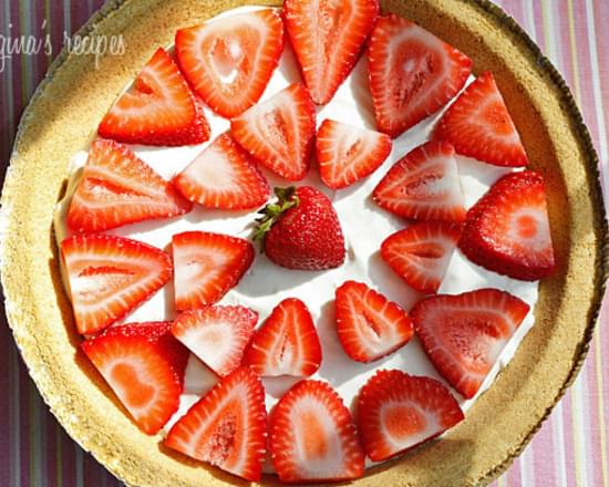 Low Fat Strawberry No-Bake Cheesecake
