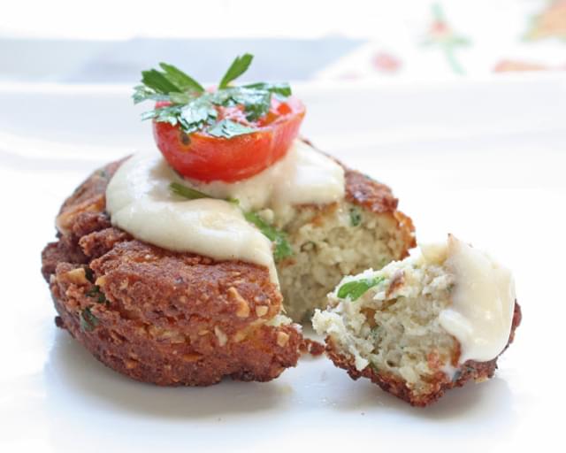 Low Carb Falafel with Tahini Sauce (Gluten Free)