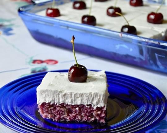 Cherry-Almond Poke Cake