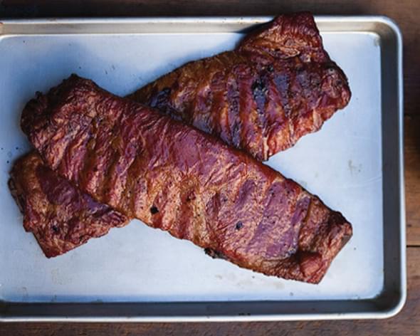 Ribs with Spicy Bourbon Barbecue Sauce