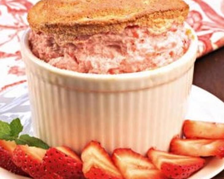 Strawberry Souffles with Fresh Berries