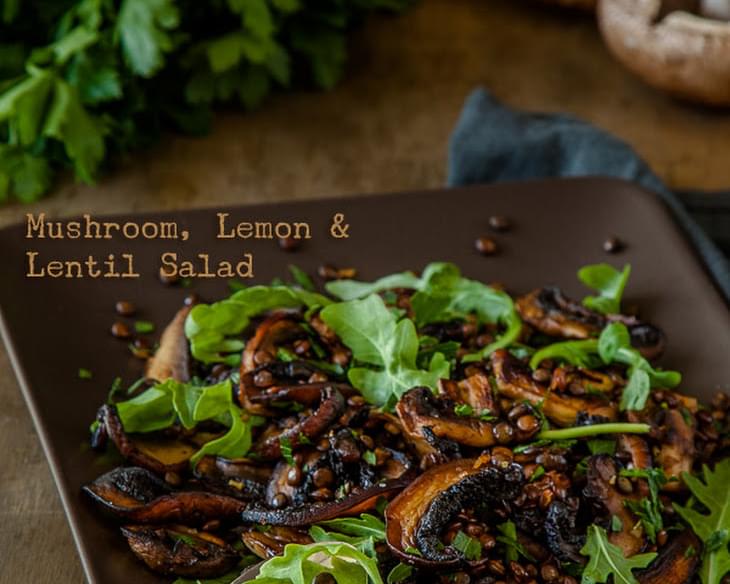 Mushroom, Lemon and Lentil Salad