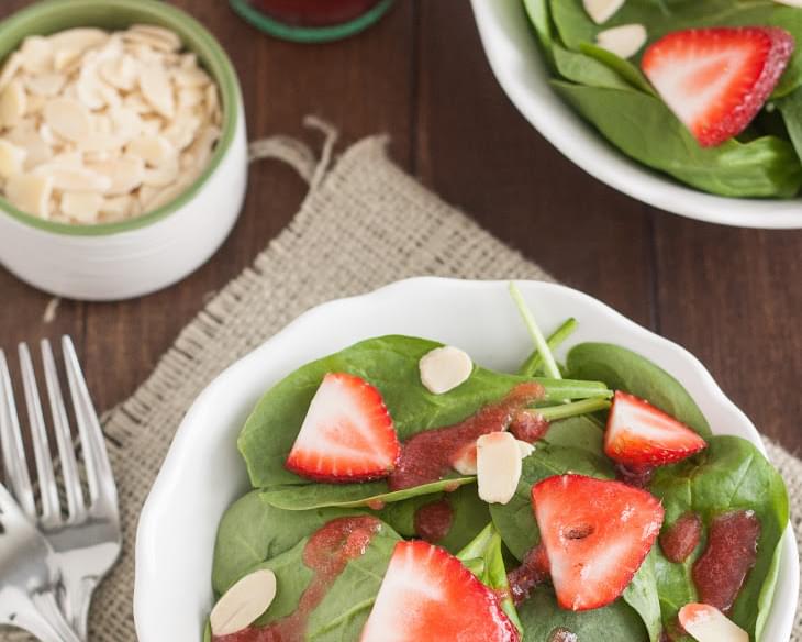 Spinach Salad with Strawberry Champagne Vinaigrette