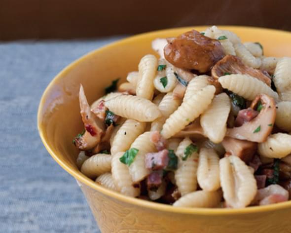 Gnocchetti with Pancetta, Chanterelles, and Mint