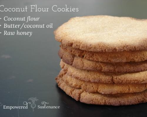 Three Ingredient Coconut Flour Cookies
