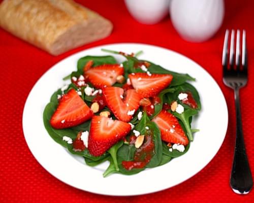 Strawberry Spinach Salad with Strawberry Dressing