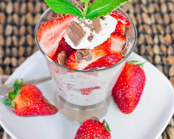 Oreo Cookie and Strawberry Parfait