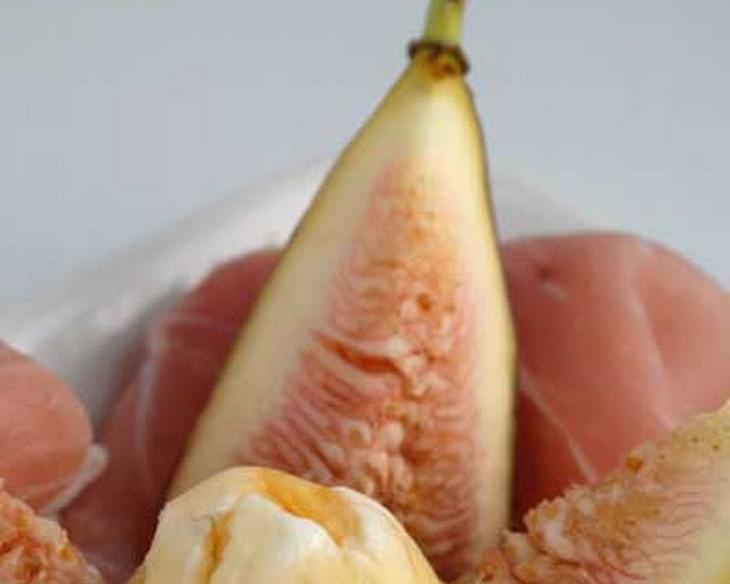 Gluten Free Figs with Prosciutto, Goat Cheese and Honey