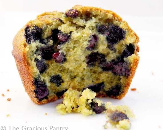 Clean Eating Blueberry Corn Muffins