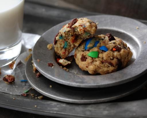 M&M Pretzel Oatmeal Cookie