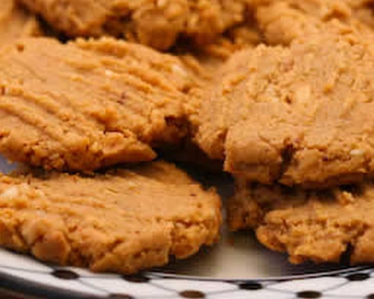 Flourless, Sugar-Free Peanut Butter Cookies