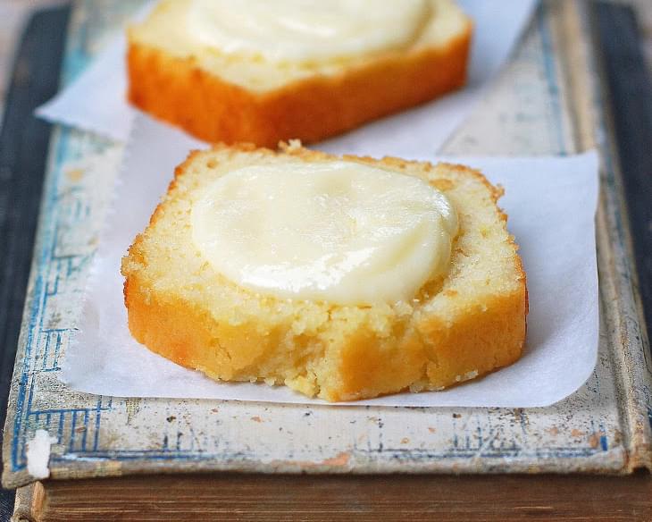 Honey Butter Spread on Lemon Cake