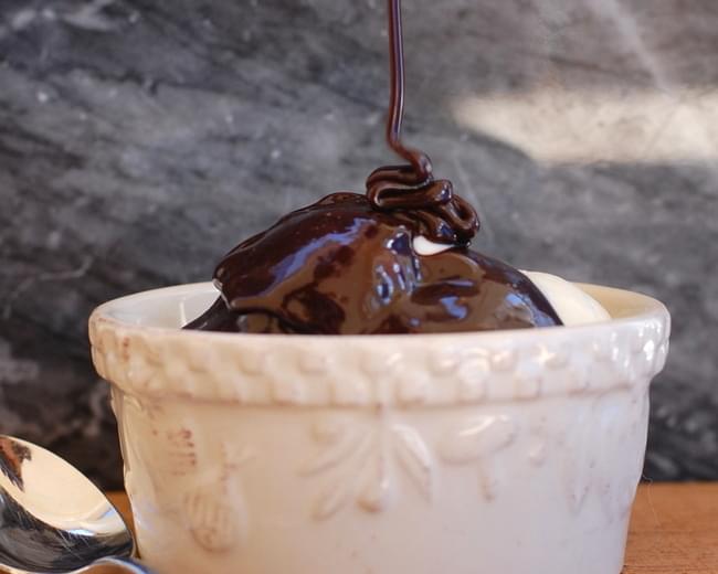 60 Second Hot Fudge for Two (or Four)
