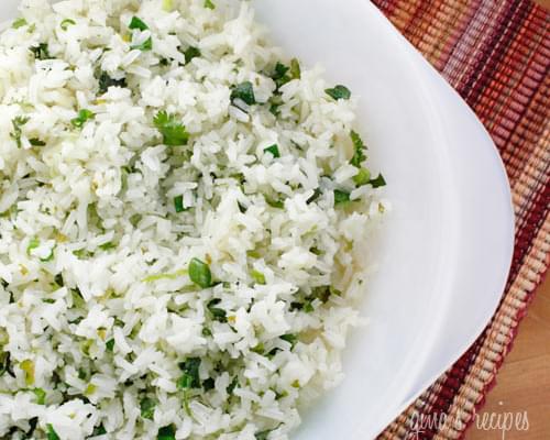 Scallion Cilantro Rice with Habaneros and Lime