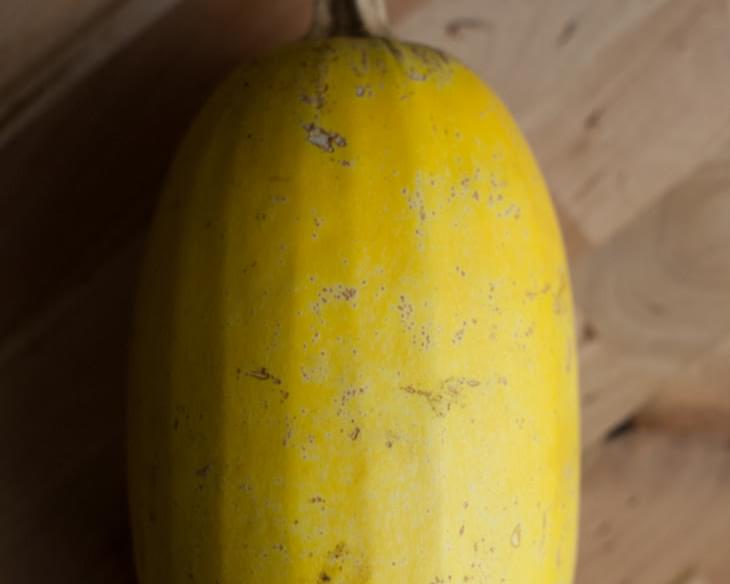 Green Curry Spaghetti Squash with Apple Chutney