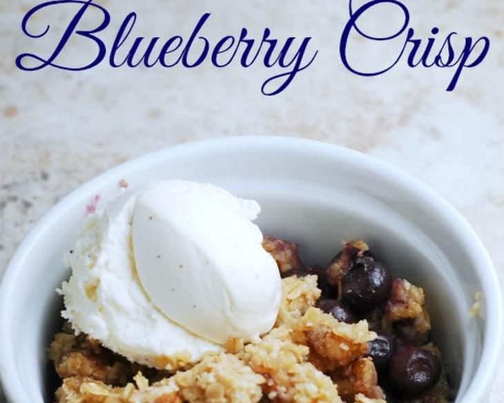 Slow Cooker Blueberry Crisp - A Healthy Dessert