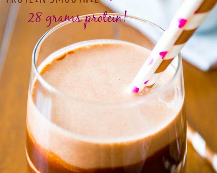 Chocolate Peanut Butter Protein Smoothie
