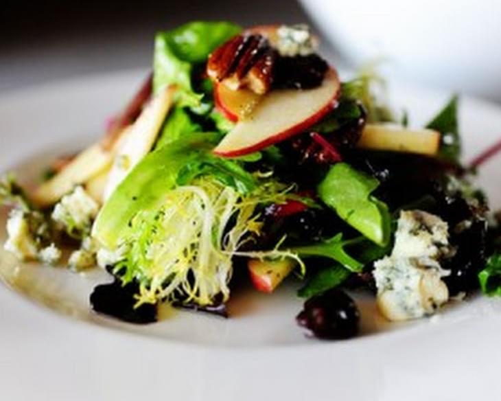Apple, Pecan, and Blue Cheese Salad with Dried Cherries