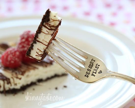 Skinny Chocolate Raspberry Cheesecake