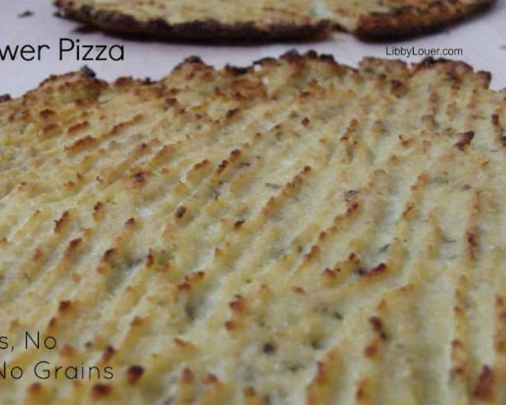 Cauliflower Pizza Crust (Paleo, GAPS Nut, Dairy & Grain-free)